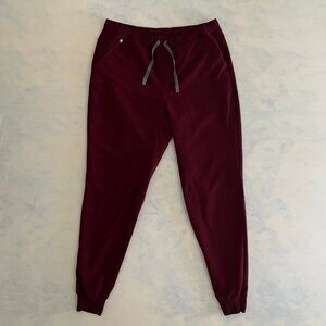Figs Maroon Scrubs Technical Collection Drawstring Jogger Pants